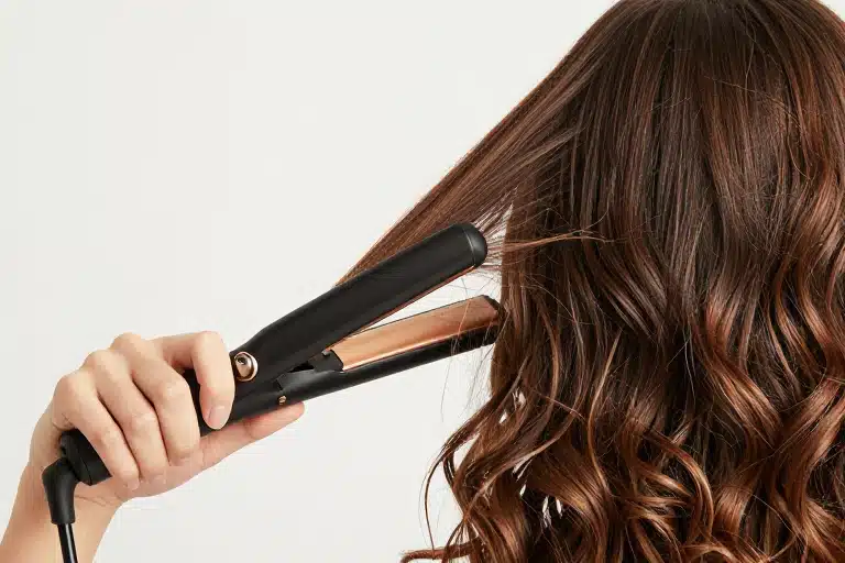 how to curl hair with flat iron​