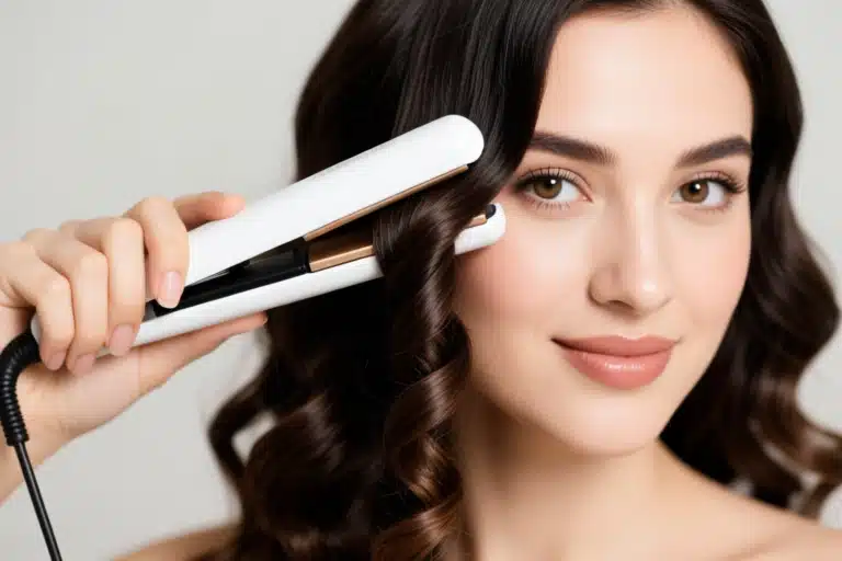 how to curl hair with flat iron​1